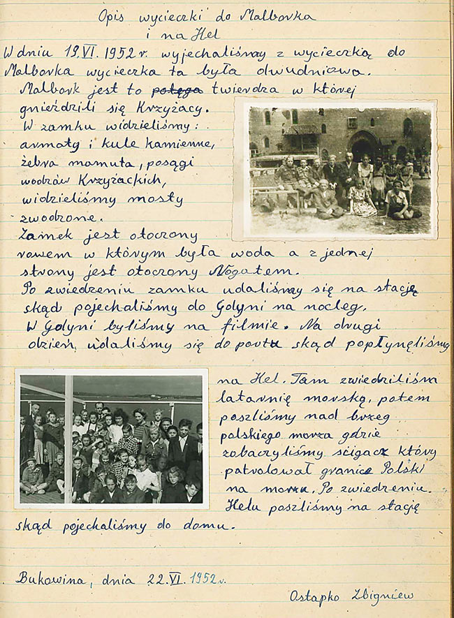 58 Szkoła Bukowina - Kronika 1945-1956