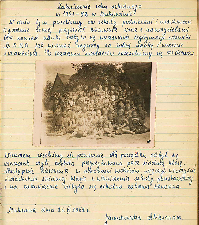 60 Szkoła Bukowina - Kronika 1945-1956