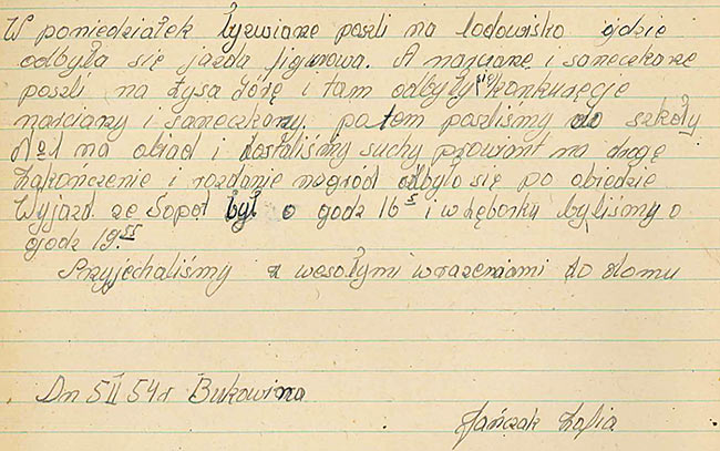 74 Szkoła Bukowina - Kronika 1945-1956