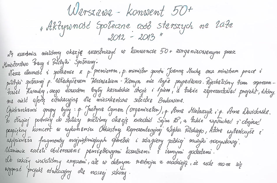 41 Szkoła Bukowina - Kronika 1945-1956